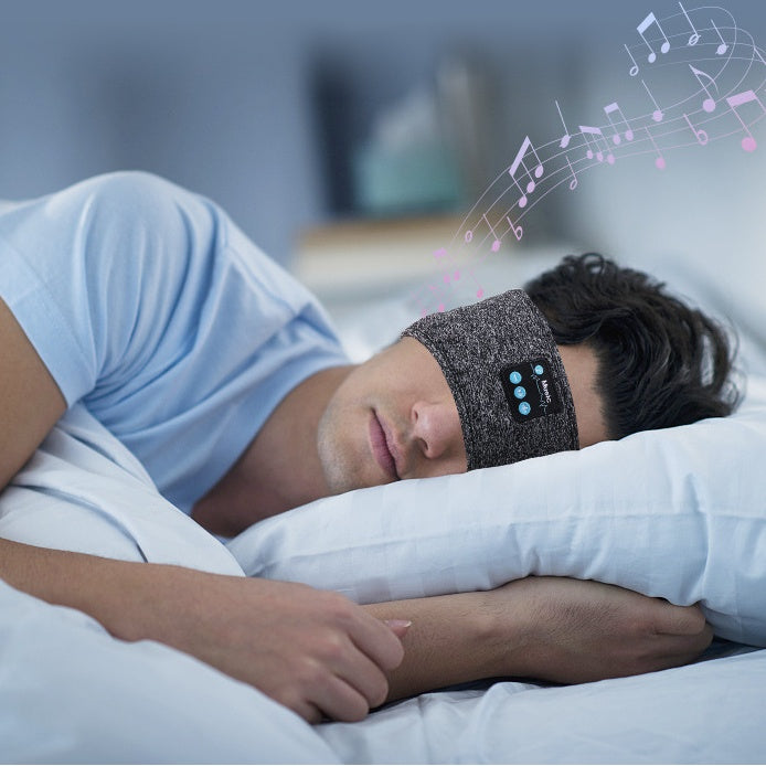 Wireless Bluetooth V5.0 Sports Headband – Stereo Music, Calls, Sleep & Shading
