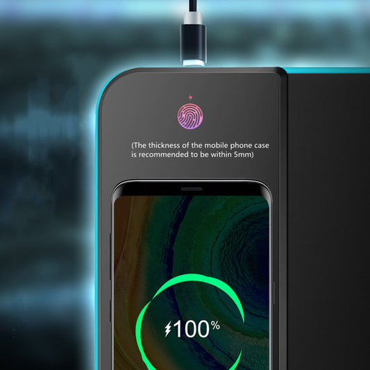 Wireless Charging RGB Luminous Mouse Pad –Illuminated Power & Control