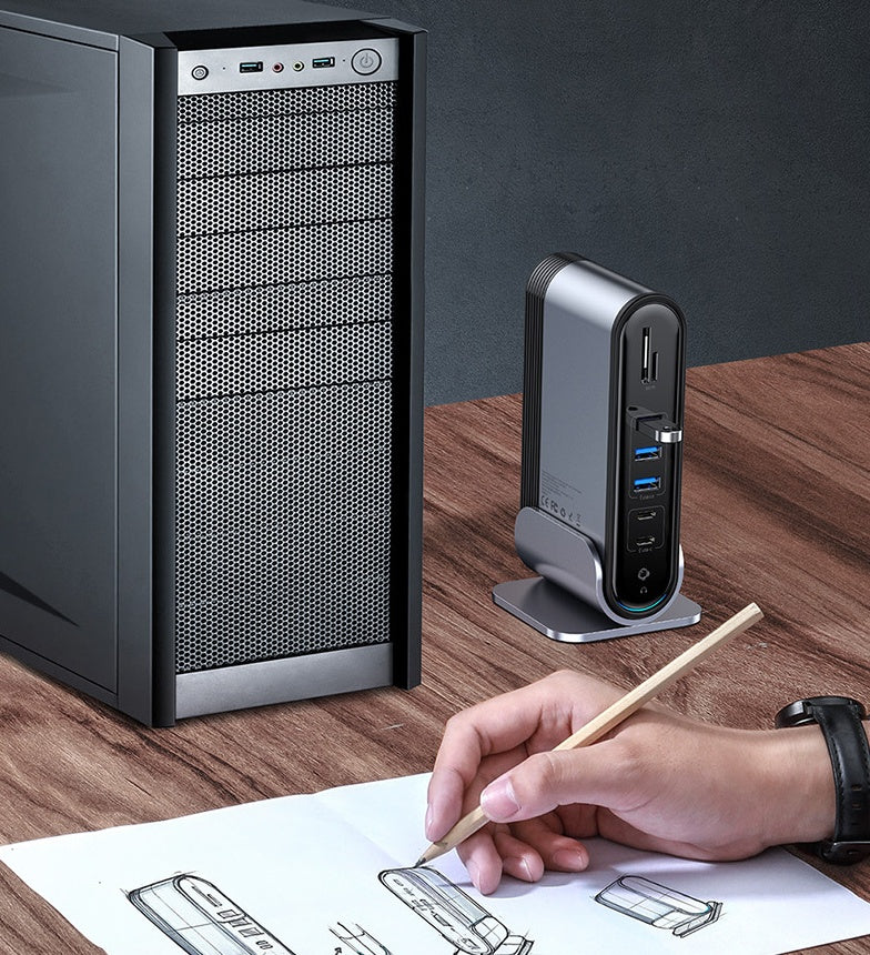 16-in-1 USB-C Workstation Dock – Triple Display, 100W Charging & Full Connectivity