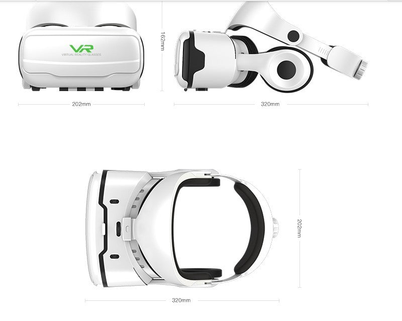 Adjustable HD VR Glasses with Built-In Headset