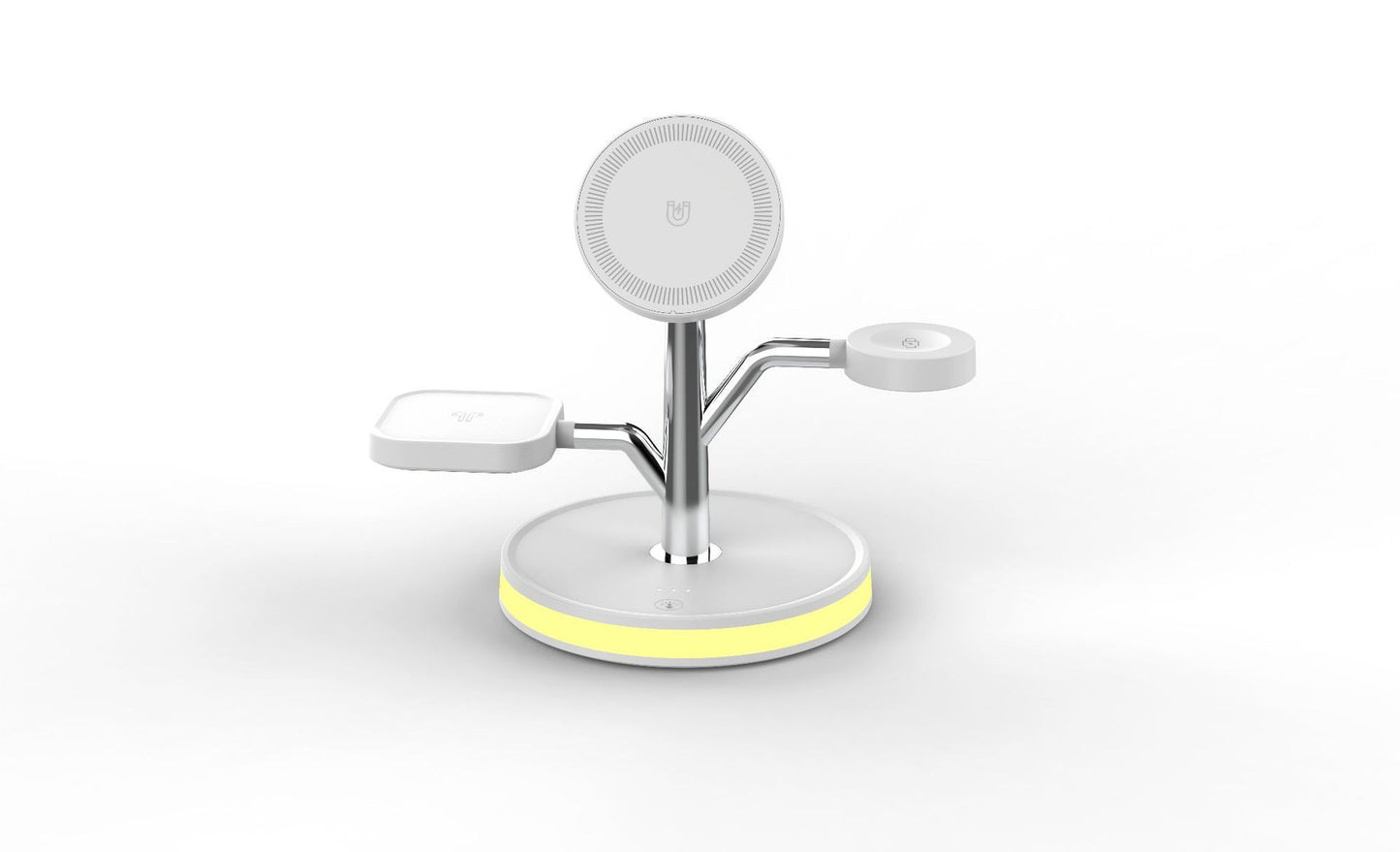Vertical Three‑in‑One Wireless Charger – Phone & Watch Fast Charging Stand
