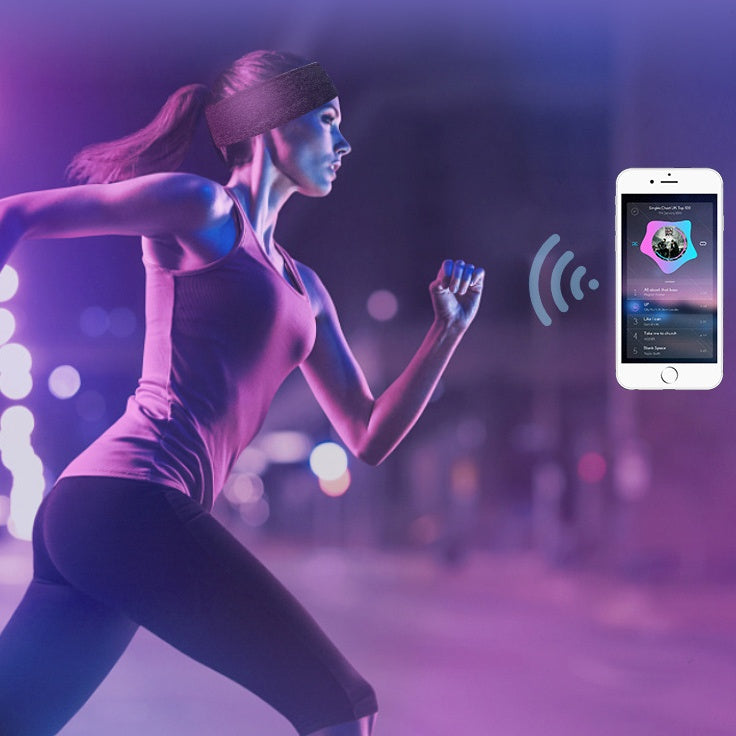 Wireless Bluetooth V5.0 Sports Headband – Stereo Music, Calls, Sleep & Shading