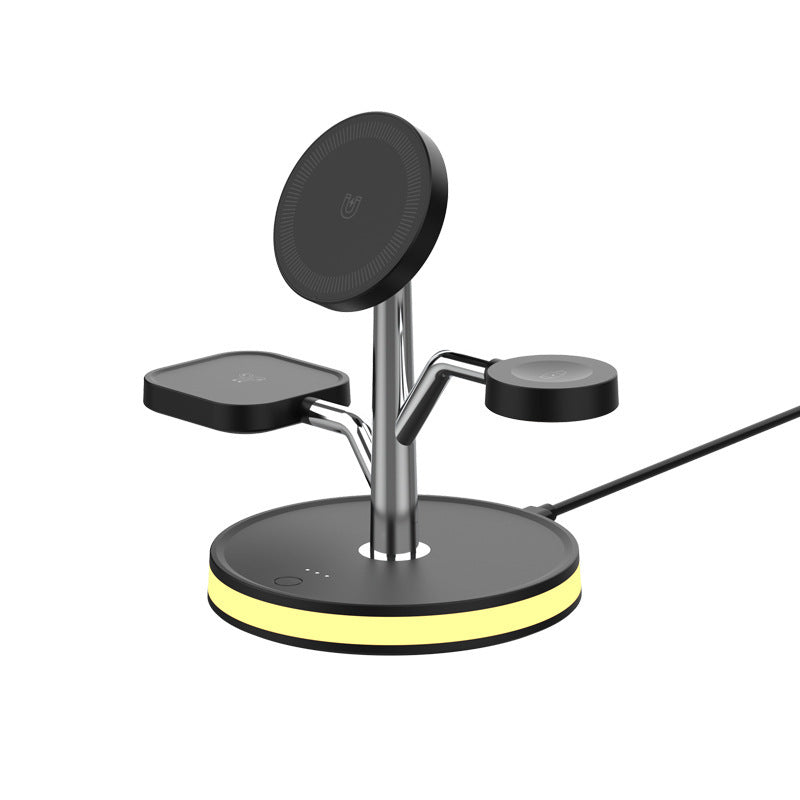Vertical Three‑in‑One Wireless Charger – Phone & Watch Fast Charging Stand